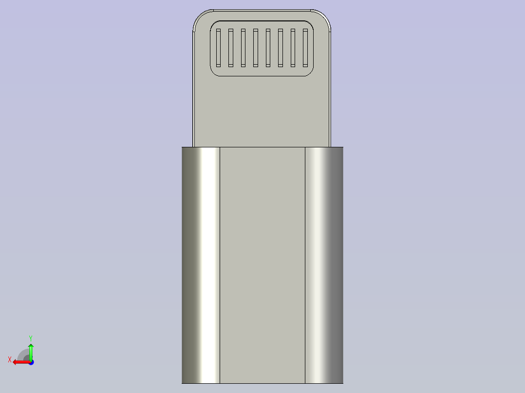 电子产品接口模型后视图