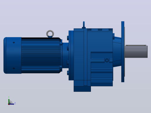RF147法兰轴伸式安装斜齿轮减速机RF147-Y7.5-8P-132M-M1-0°-Φ550左视缩略图