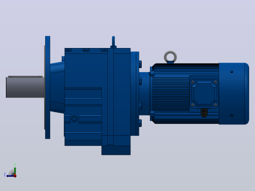 RF147法兰轴伸式安装斜齿轮减速机RF147-Y7.5-8P-132M-M1-0°-Φ550右视缩略图
