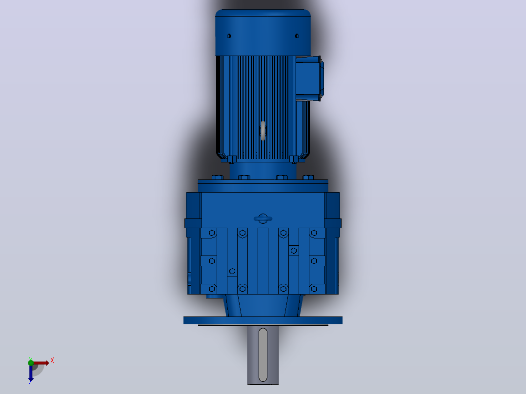 RF147法兰轴伸式安装斜齿轮减速机RF147-Y7.5-8P-132M-M1-0°-Φ550俯视图