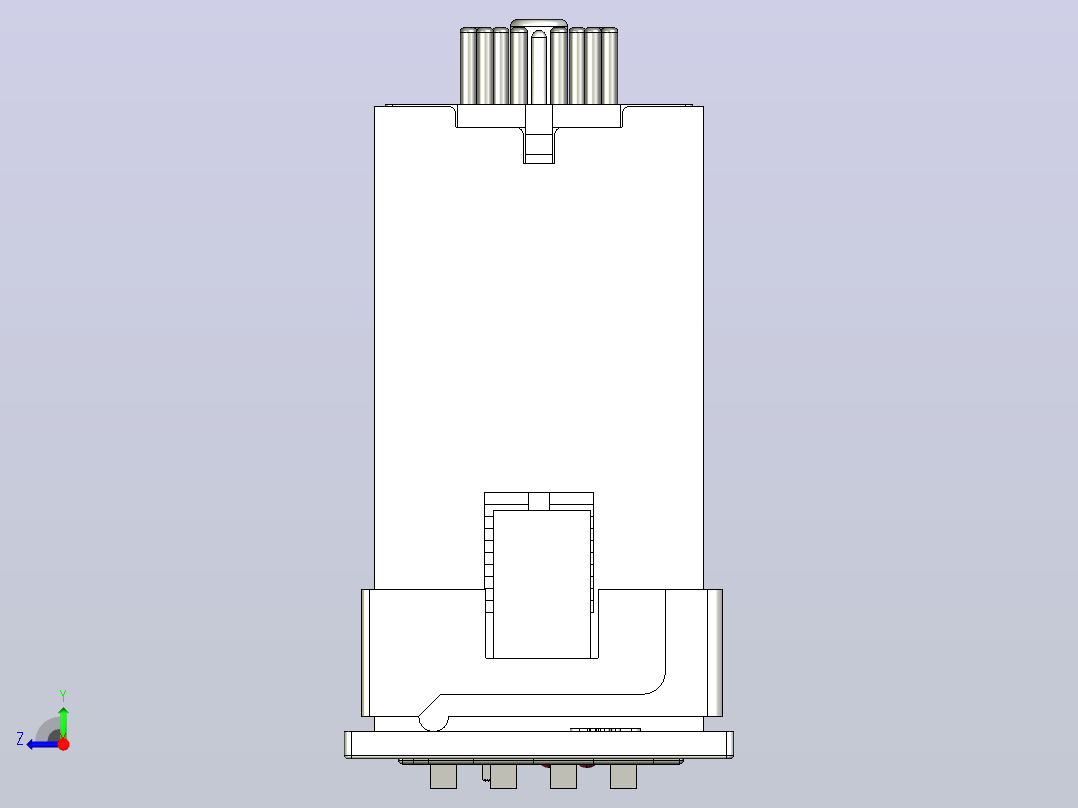 JS14S-A时间继电器三维模型202203右视图