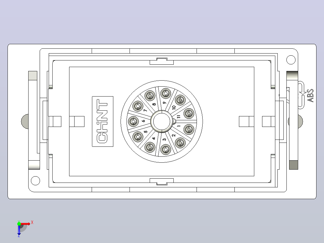 JS14S-A时间继电器三维模型202203俯视图