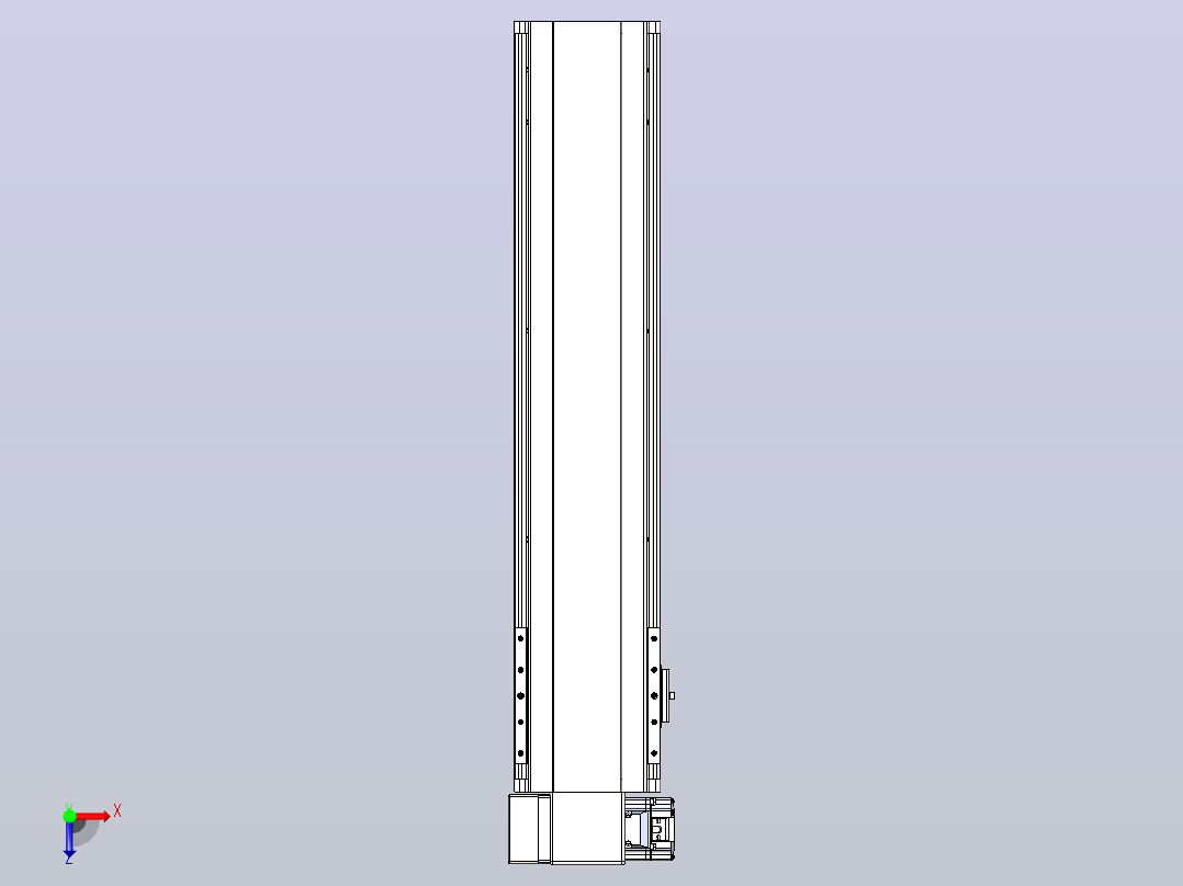 皮带直线轴半封闭可选导轨TPA-HNB-140D-120-L500-LP-Y-P40-N3俯视图