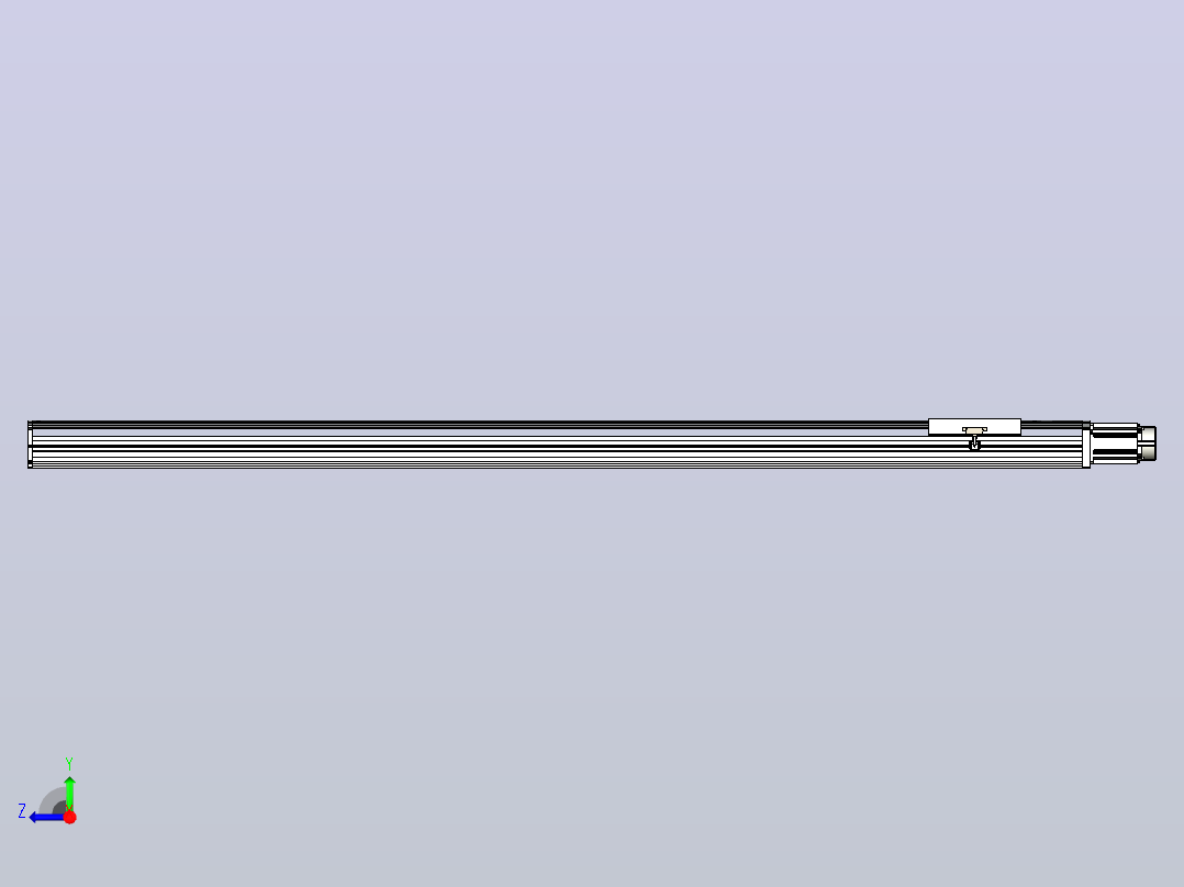 日规模组半封闭丝杆TPA-HNR-220D-3210C-L2150-M-Y-P1K-N3右视图