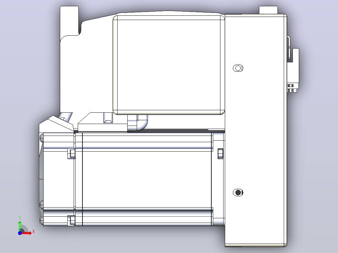 皮带直线轴半封闭可选导轨TPA-HNB-140D-120-L1200-RP-C-P40-N3前视图