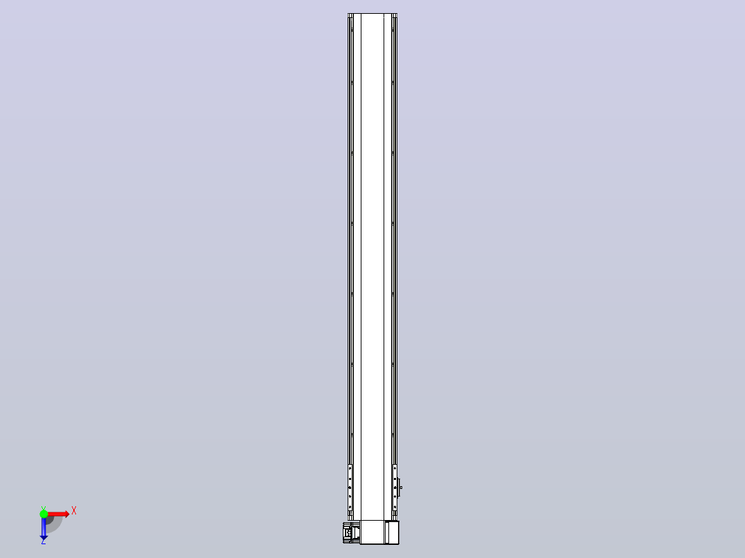 皮带直线轴半封闭可选导轨TPA-HNB-140D-120-L1200-RP-C-P40-N3俯视图
