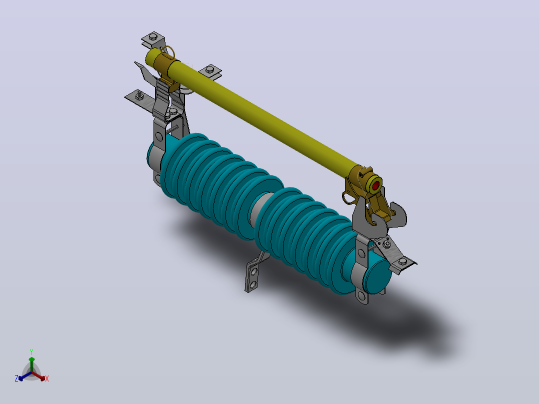 PRWG2(HPRWG2F)户外高压跌落式熔断器35KV令克开关[(H)PRWG2-35／100]正等轴测图