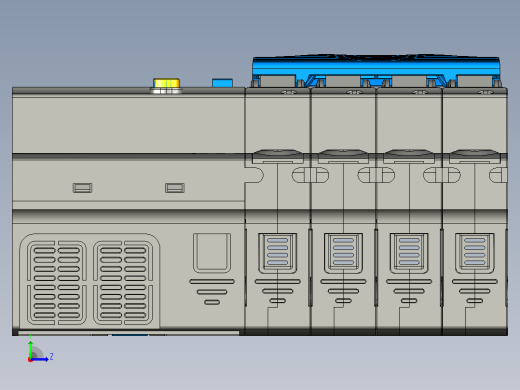 NB7LE-63&amp;4P&amp;剩余电流动作断路器三维模型202307左视缩略图