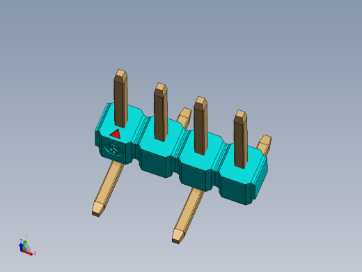 DS1022彩色排针 100mil(2.54mm) 类型SMT R2 (1.5 x 6.0 x 3.0mm) 1Rx40pin 彩色 REV1.0