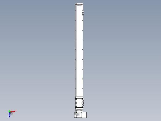 机器人皮带驱动直线轴TPA-GCB-80-P60-L900-RU-M20-N3俯视缩略图