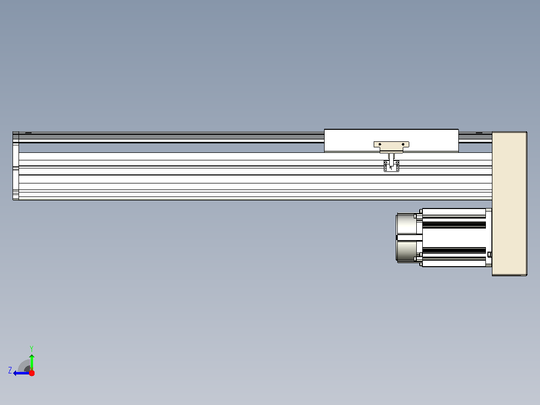 日规模组半封闭丝杆TPA-HNR-220D-3210C-L450-MP-C-P1K-N3右视图