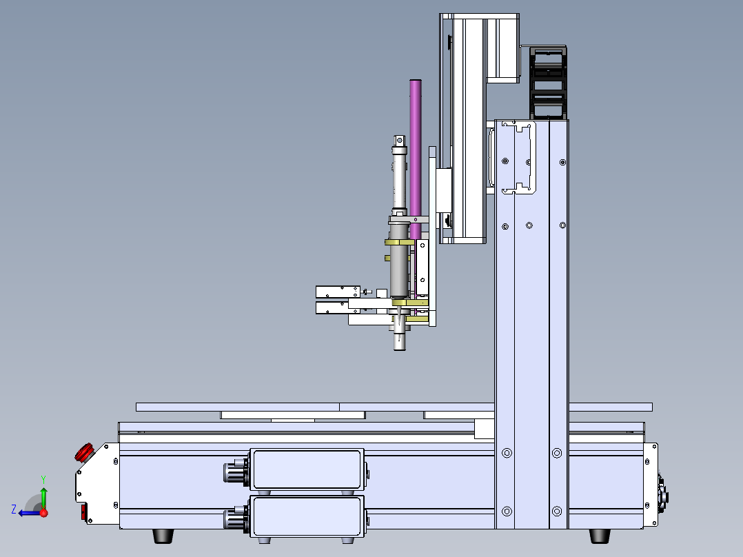 龙门式双通道点胶机sw16可编辑右视图