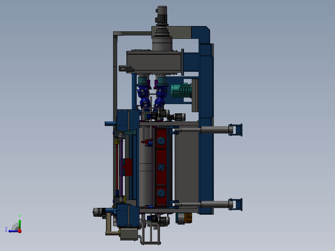 钢板矫直机sw21右视图
