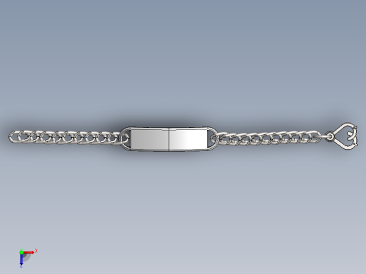 solidworks 银手镯设计俯视缩略图