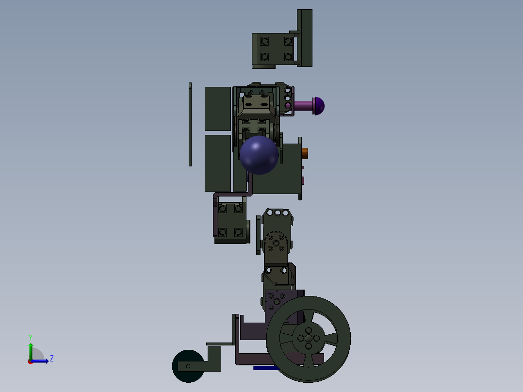 Q003-150-11ZA-1.5、8型空气压缩机十字头体铣十字头体两平面夹具设计[含三维SolidWorks]左视图