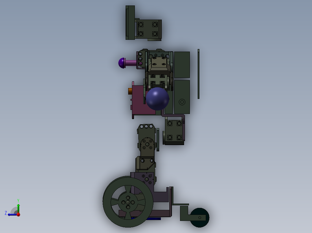 Q003-150-11ZA-1.5、8型空气压缩机十字头体铣十字头体两平面夹具设计[含三维SolidWorks]右视图