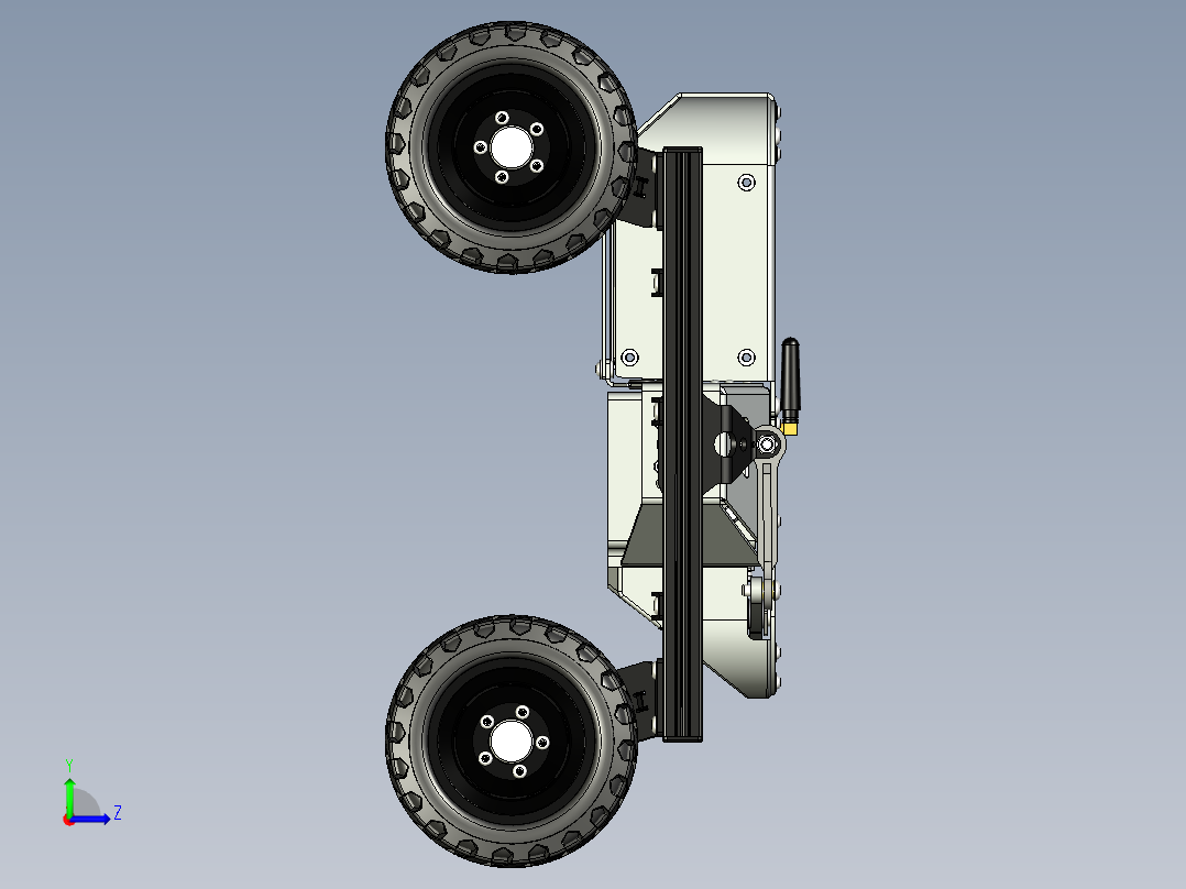 leo-rover四轮火星车3D图纸 STEP格式左视图