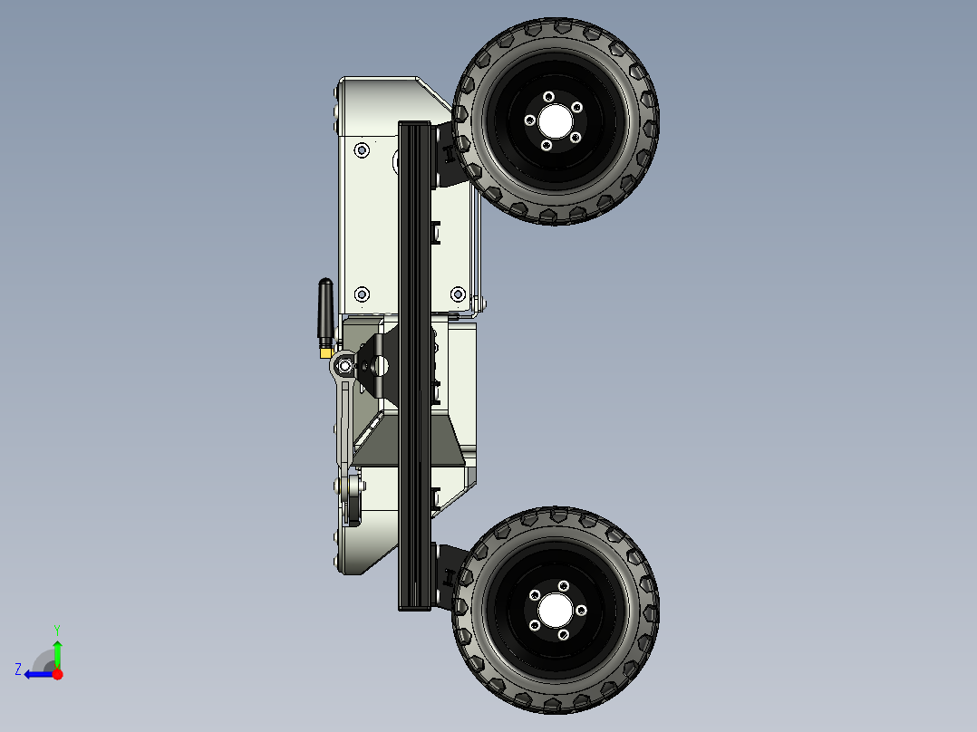 leo-rover四轮火星车3D图纸 STEP格式右视图