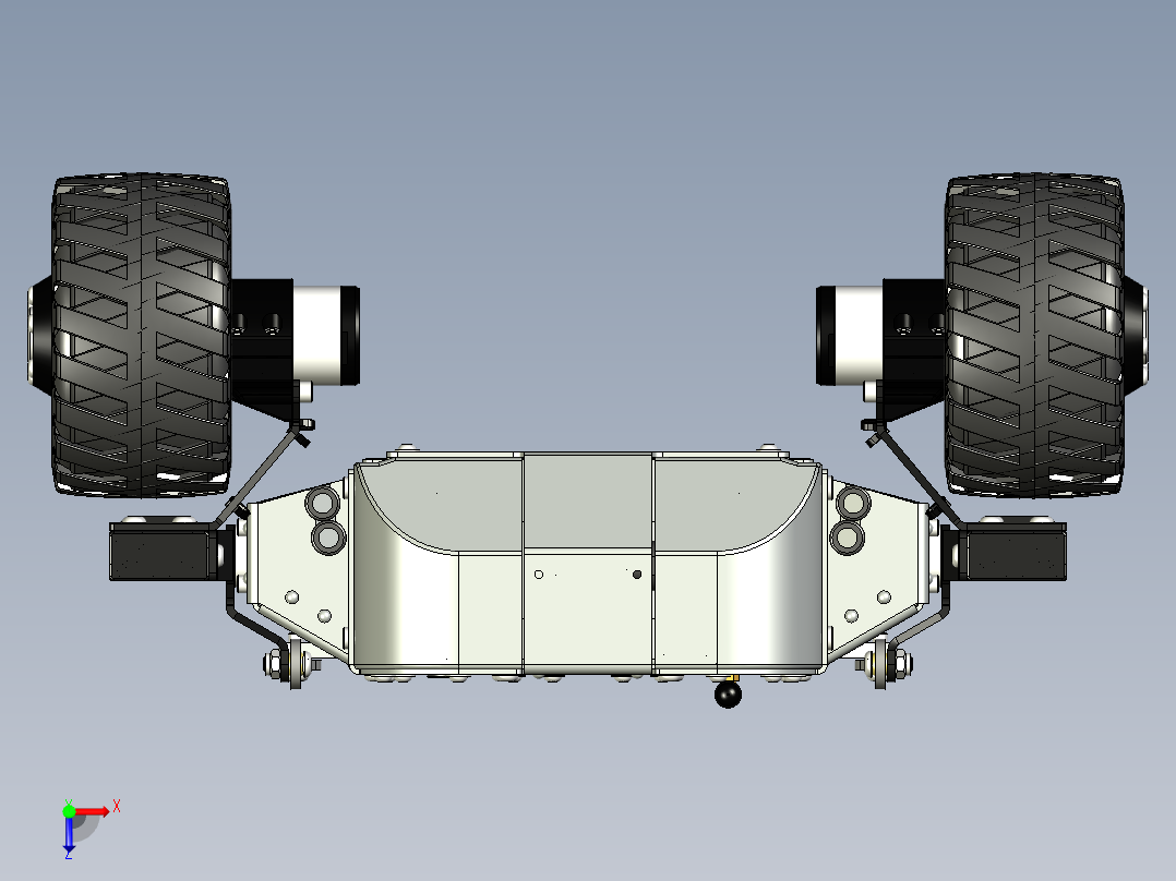 leo-rover四轮火星车3D图纸 STEP格式俯视图
