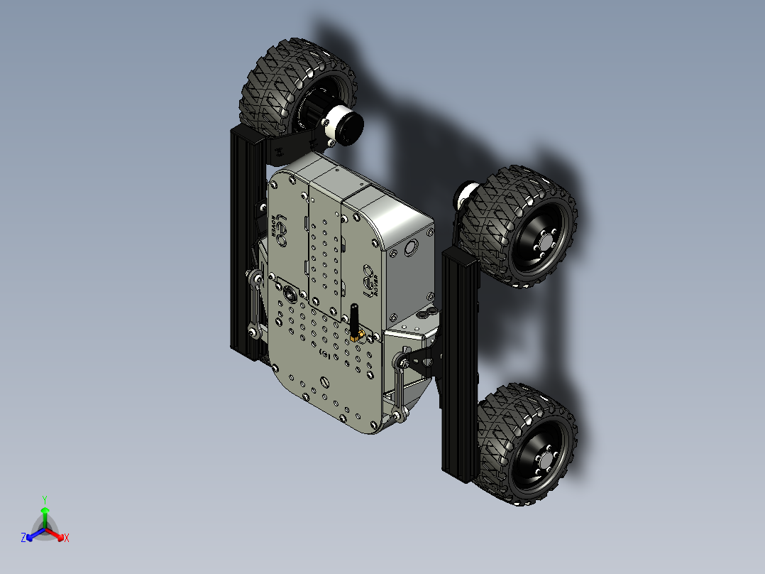 leo-rover四轮火星车3D图纸 STEP格式正等轴测图