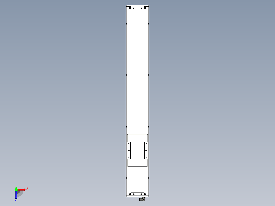 Toyo东佑达直线模组-ECH14-700-M-A2.stp；俯视图