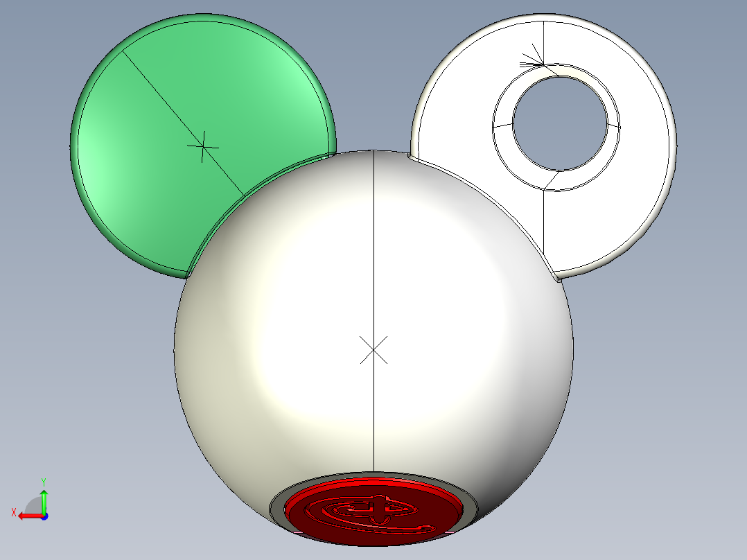 卡通迷你U盘后视图