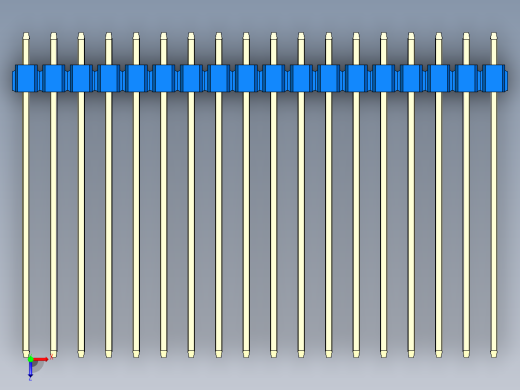 彩色公头100mil（2.54mm）系列-DS1021_blue_2x18p_100mil_Type43_rev1.0俯视缩略图