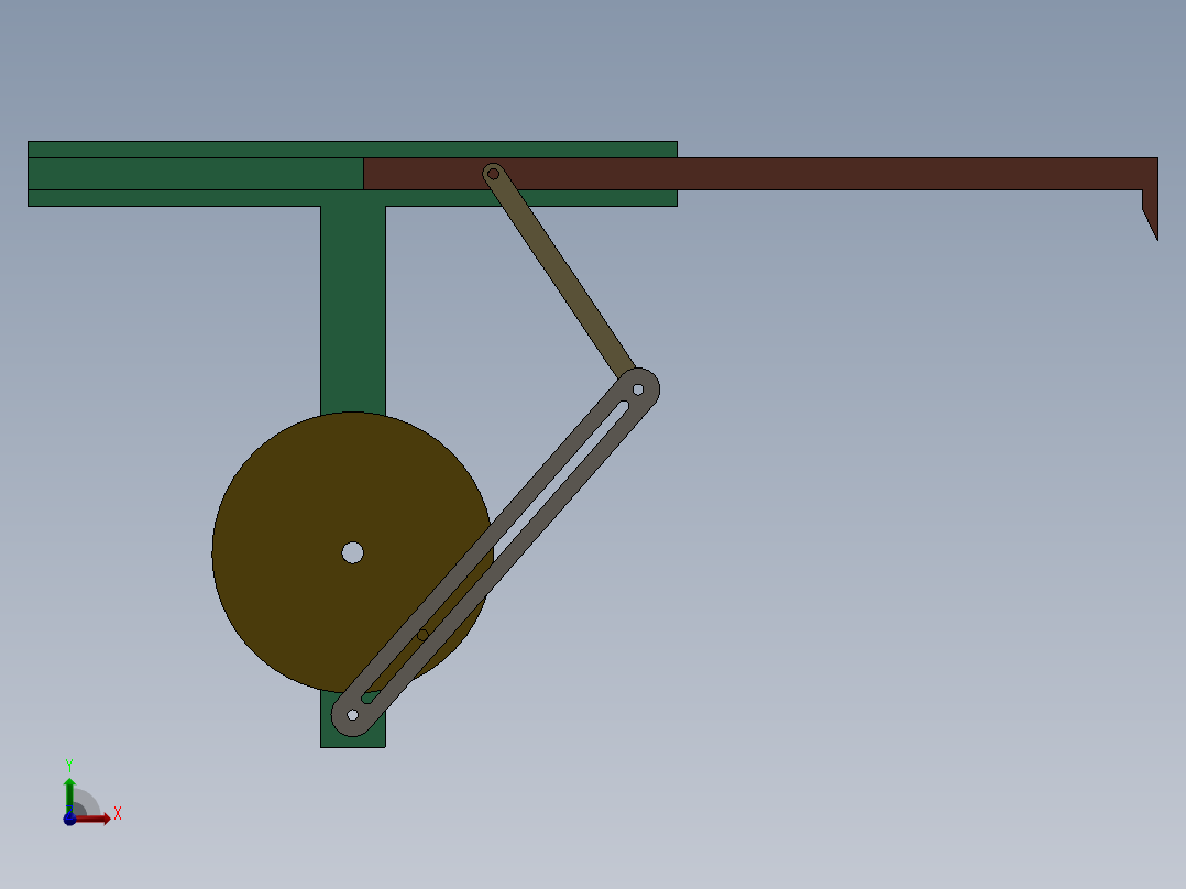 快速返回机构前视图