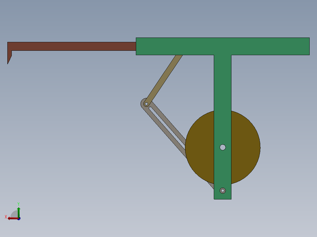 快速返回机构后视图
