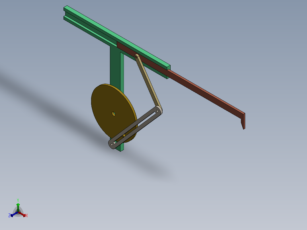 快速返回机构正等轴测图