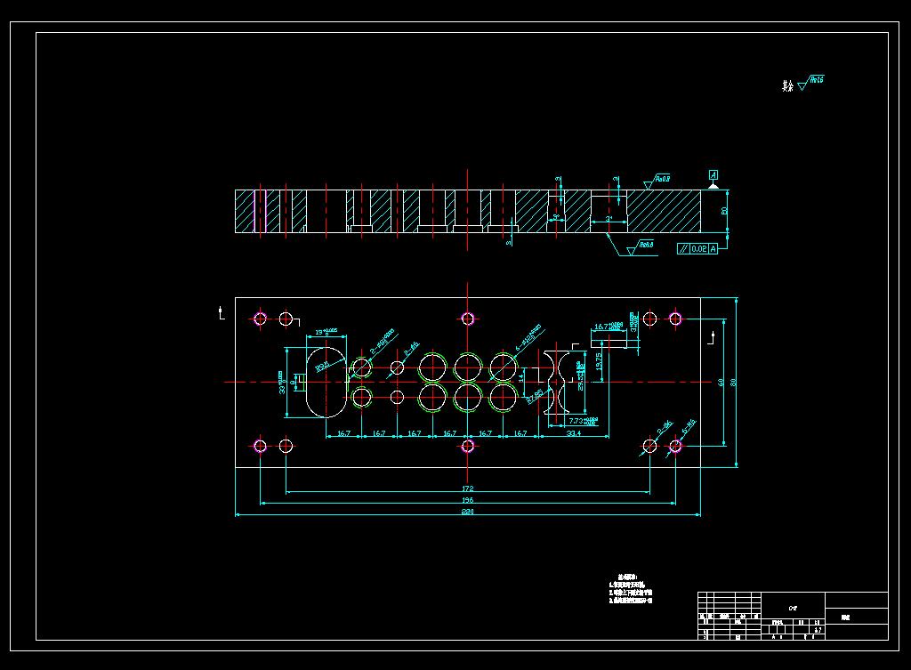 双孔焊片级进模（CAD图+SW三维）
