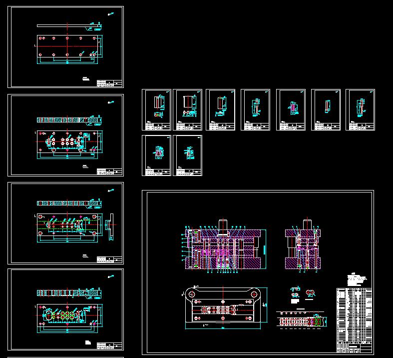双孔焊片级进模（CAD图+SW三维）