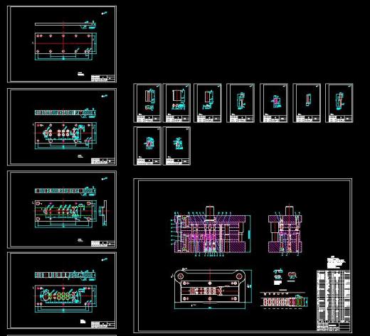 双孔焊片级进模（CAD图+SW三维）缩略图