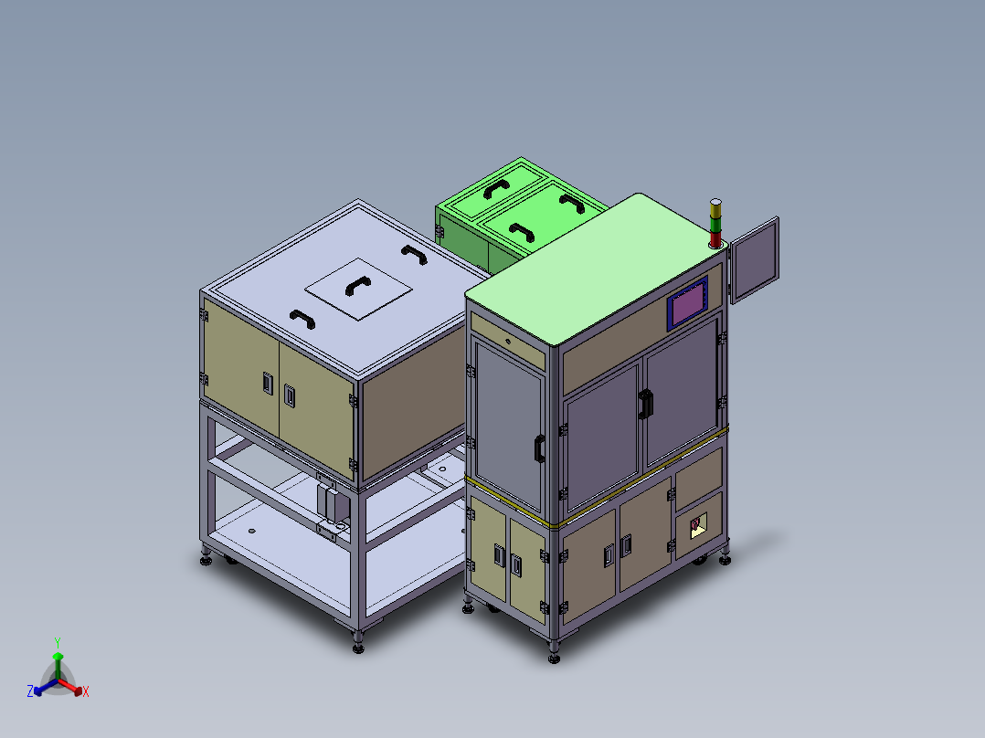 整机组装机正等轴测图