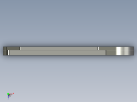 固定车厢上角铁弯曲模（CAD图+UG三维）俯视缩略图