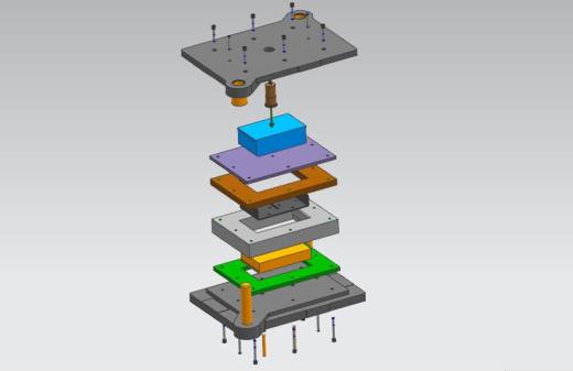 固定车厢上角铁弯曲模（CAD图+UG三维）缩略图