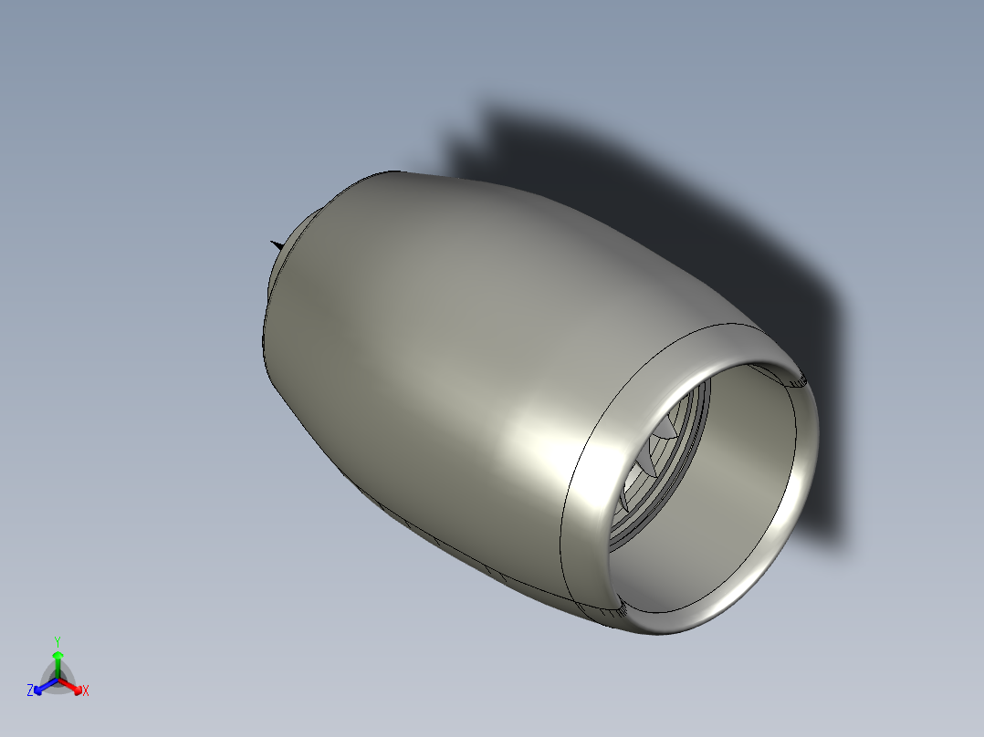 喷气发动机 (TURBOFAN) 设计---模型格式为 stp