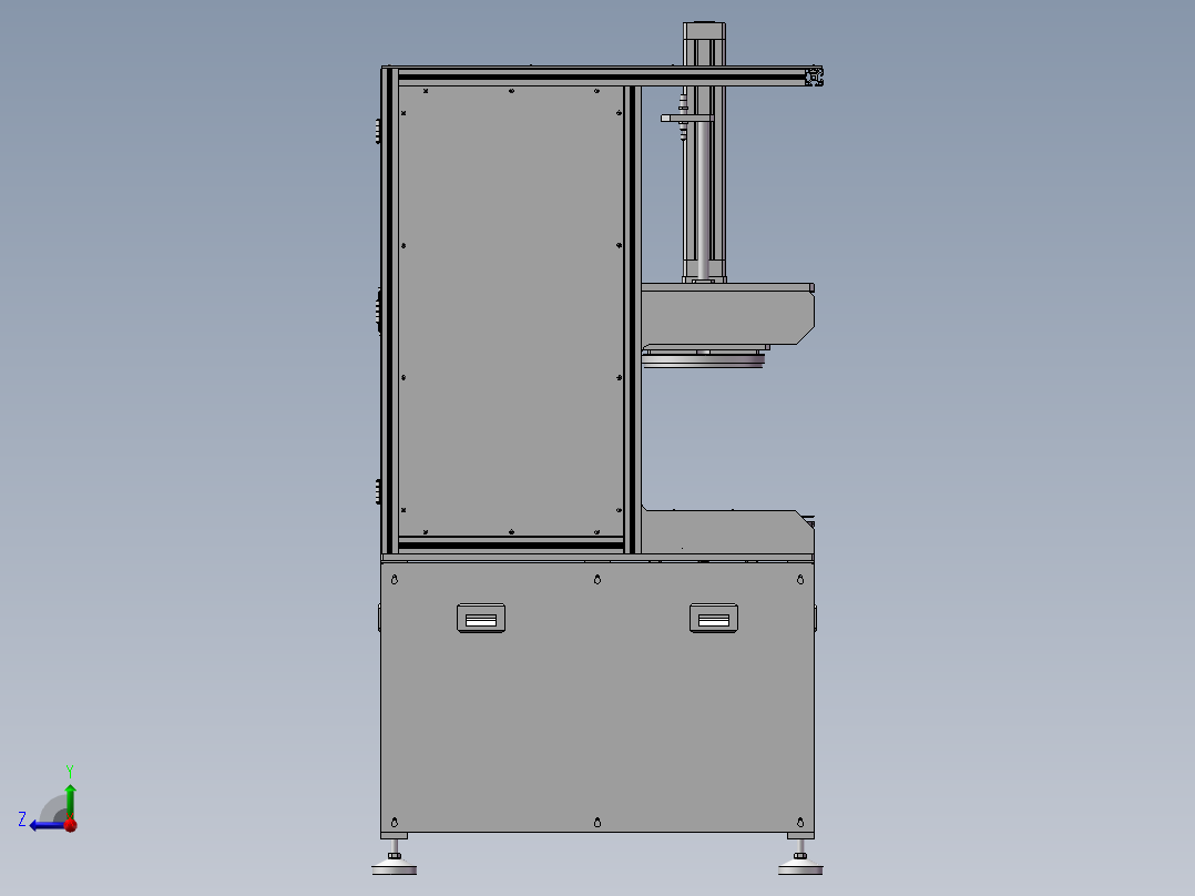 DD电机骨架压装机（sw18+cad+说明书）右视图