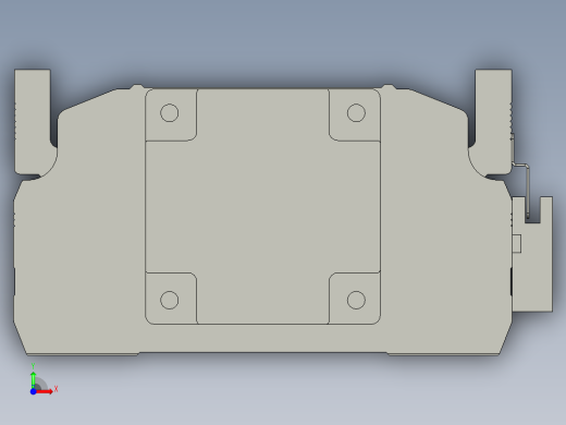 直线模组LHA17-S450-M设计图纸前视缩略图