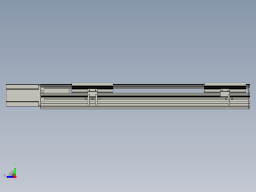 直线模组LHA17-S450-M设计图纸右视缩略图