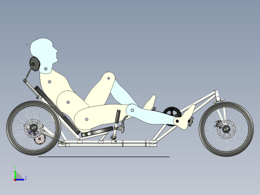 自行车三轮车卧式--stp左视缩略图