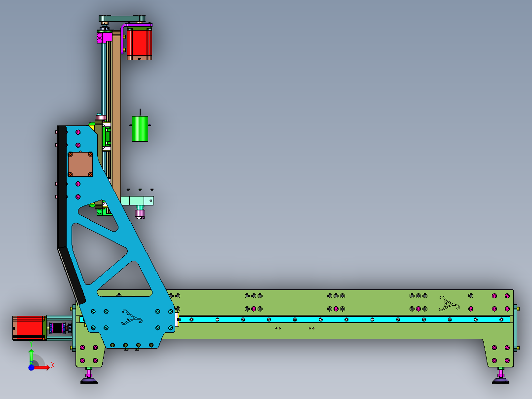 PP塑料中空板电脑割样机前视图