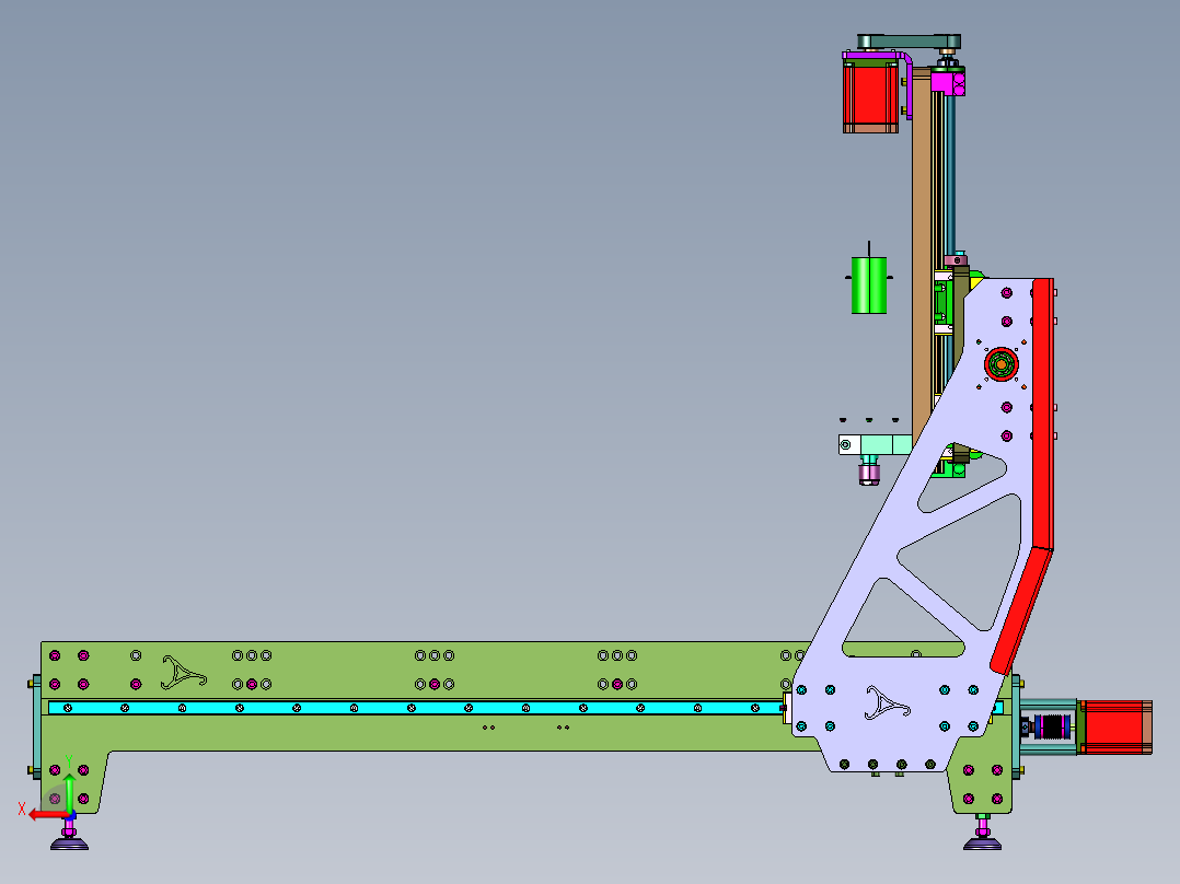PP塑料中空板电脑割样机后视图