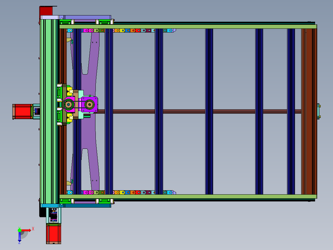 PP塑料中空板电脑割样机俯视图
