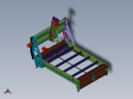 PP塑料中空板电脑割样机正等轴测缩略图