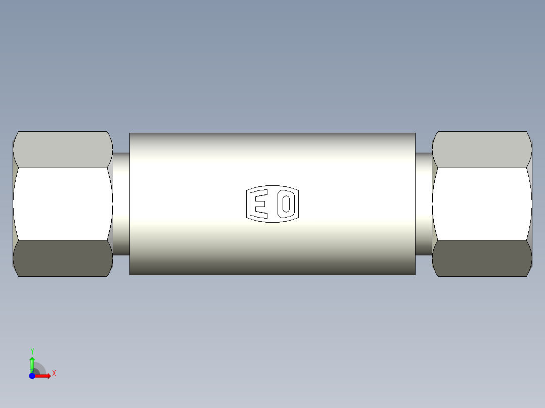 卡套式工业通用硬管接头EO_Weld_bulkhead_fitting_ESV10S71前视图