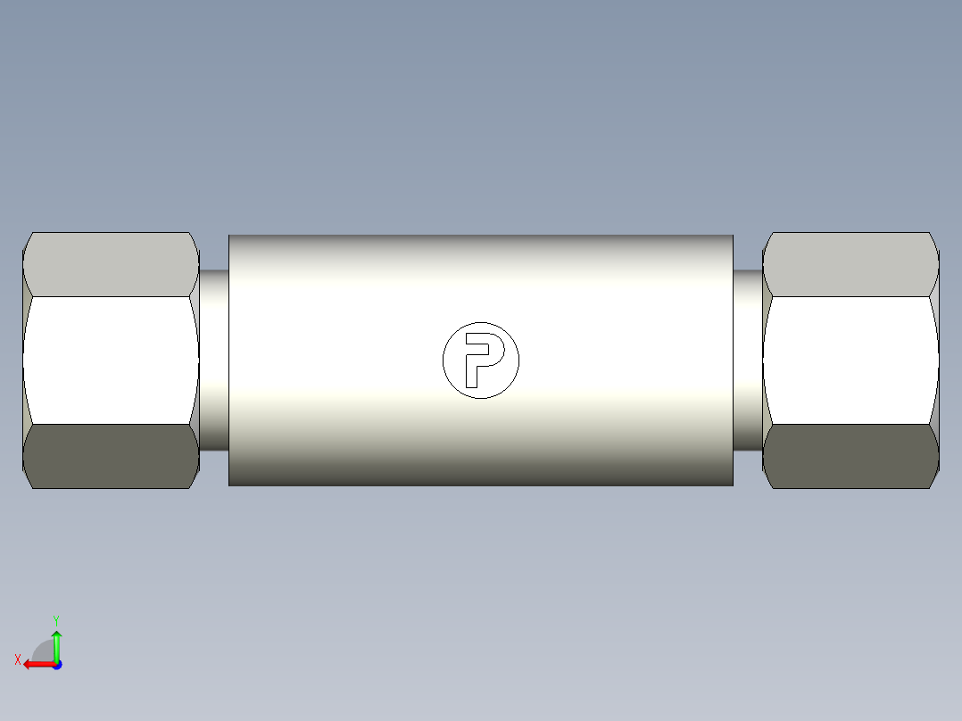 卡套式工业通用硬管接头EO_Weld_bulkhead_fitting_ESV10S71后视图
