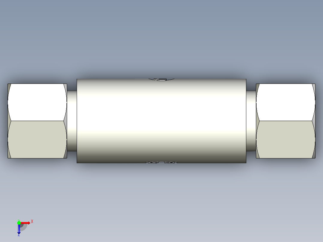 卡套式工业通用硬管接头EO_Weld_bulkhead_fitting_ESV10S71俯视图