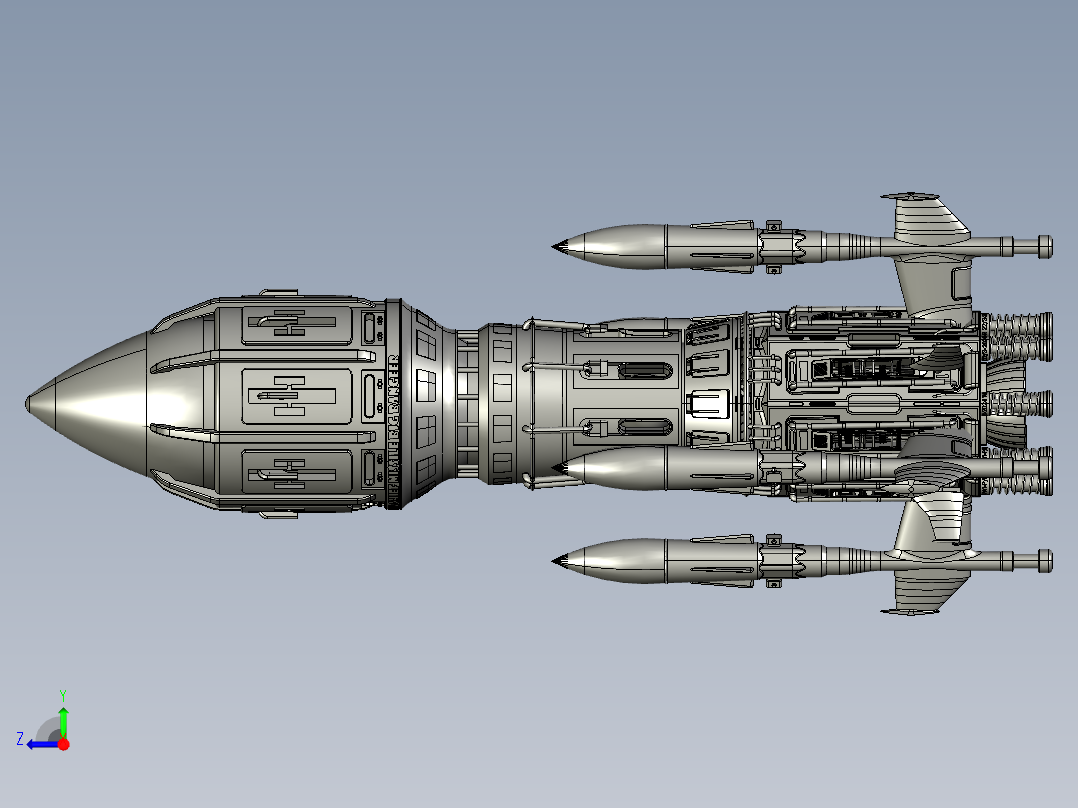 导模型3D图纸 STEP格式右视图