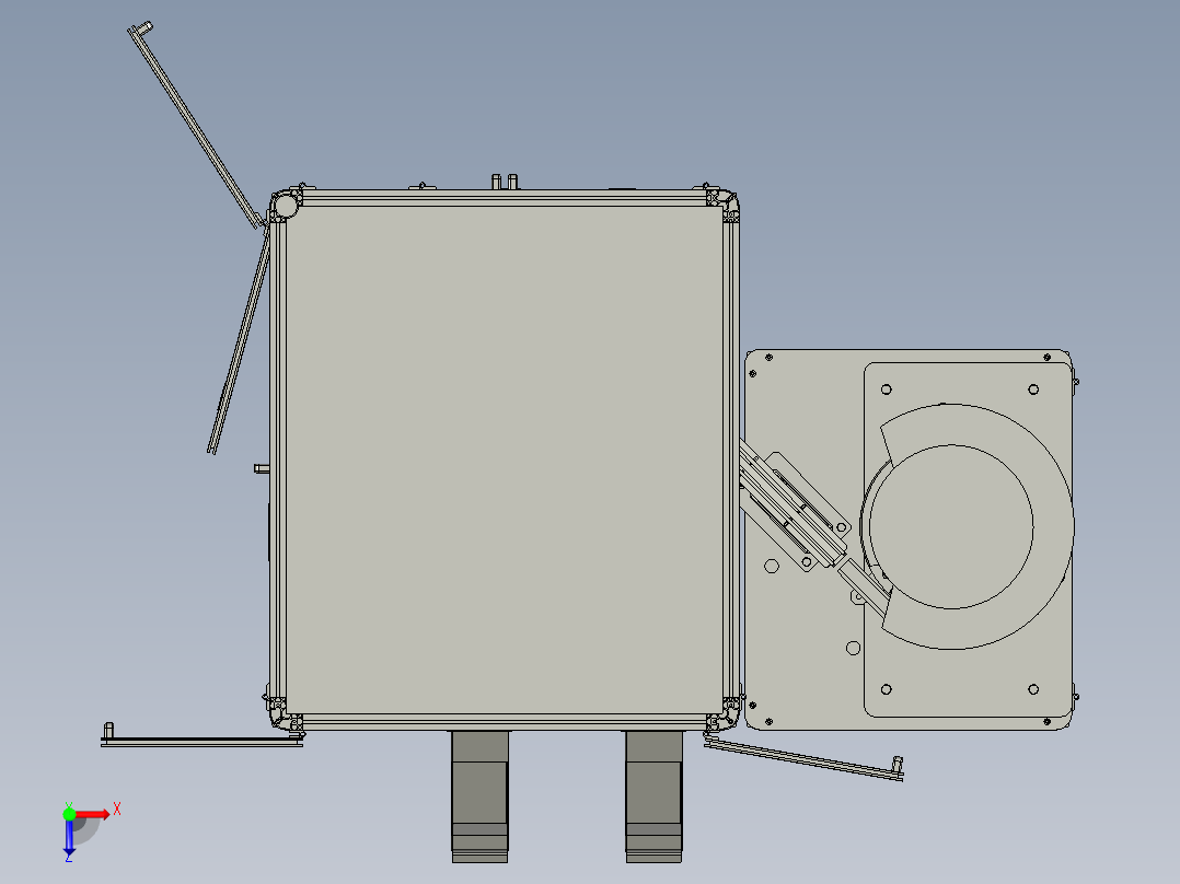 铝型材机箱视觉检测设备完整图纸2俯视图